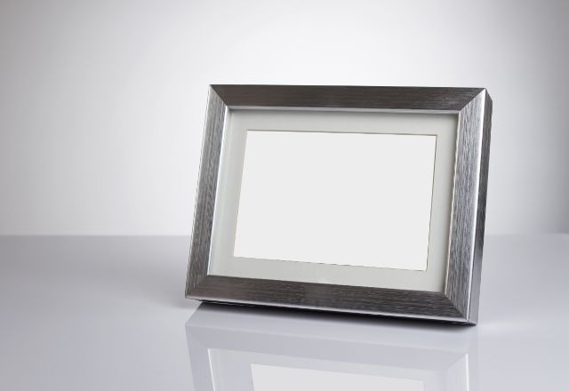 Toronto Rectangle Picture Frame - Black Silver